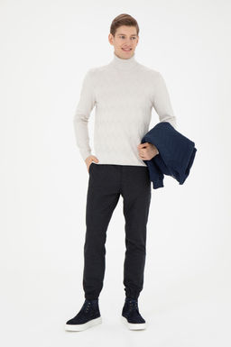 Erkek Jogger Fit Antrasit Kanvas Pantolon