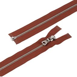 Молния Металл декоративная Gamma Premium MLP-5 70 см под серебро серебро однозамковая Тип 5 1 шт разъёмная КАШТАНОВЫЙ