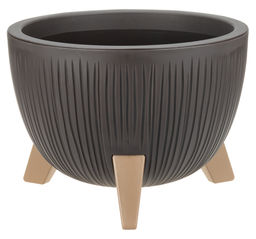 Кашпо ПЕТАЛИС 4,2л d250мм бежевый мрамор (уп.4) - М-пластика фото 3