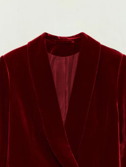 Однобортный жакет из бархата / Zarina