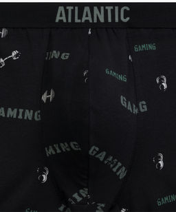 ATLANTIC 3MH-223 Трусы шорты Gym - набор 3 шт. черный + черный + светлый хаки  фото 4