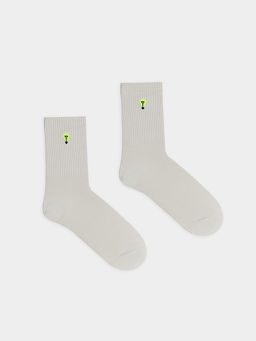 Цена за 5 пар! Носки мужские серые с рисунком в виде лампочки - Mark formelle фото 3