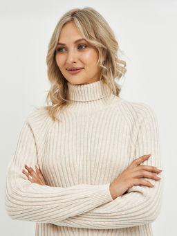 водолазка женская из шерсти в рубчик - Glenfield фото 7