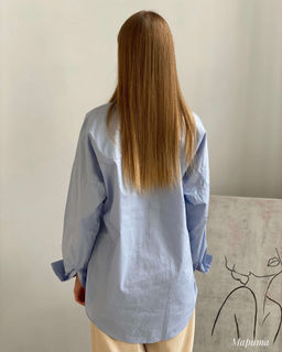 Рубашка Марита (голубой) - Nadi bordo фото 5