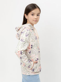 КР 302033/светлый жемчуг,летний сад джемпер (худи) для дев