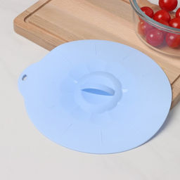 Крышка для хранения Доляна «Симпл», d=21 см, силикон, голубая