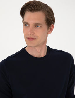 Lacivert 2 _plik Regular Fit Bisiklet Yaka Basic Sweatshirt - Pierre cardin фото 2