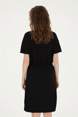 Женское черное трикотажное платье - U.s. polo assn фото 5