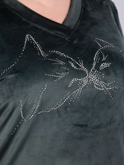 Костюм Велюр 5 тёмно-серый, велюр - Малина фото 28