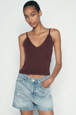 Z1975 RIPPED DENIM SHORTS - Zara фото 2