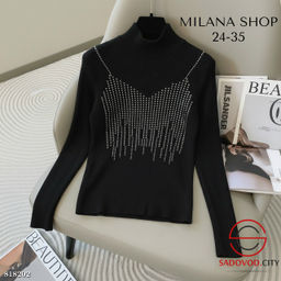 Кашемировая кофта со стразами - Bruno фото 2