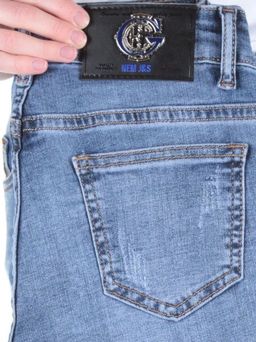 A806 BLUE Джинсы-скинни женские AOTERSS - Фабричный китай фото 9