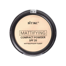 VITEX Пудра матирующая компактная для лица SPF20 тон 02 Natural beige 8г (Польша)