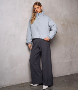 Куртка #КТ730, серо-голубой