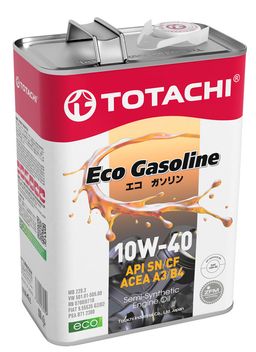 Масло моторное TOTACHI Eco Gasoline Semi-Synthetic SN/CF 10W-40 4л