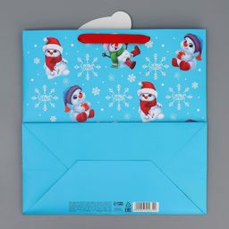 Пакет подарочный Снеговик, 30 30 15 см - Дарите счастье фото 8