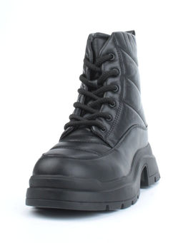 04-A117-1M BLACK Ботинки зимние женские (натуральная кожа, натуральная шерсть)