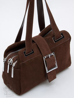 Сумка женская кожаная 0873CF coffee Polina&Eiterou