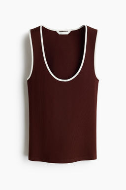 Camiseta sin mangas en algod?n acanalado - H&m фото 2