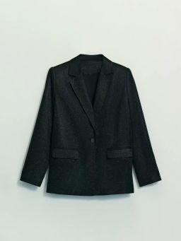 Однобортный жакет с блестками / Zarina