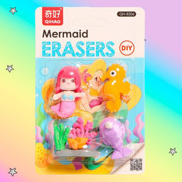 Игровой набор Русалочка, ластики фигурные, 4 шт., МИКС - Simaland фото 8