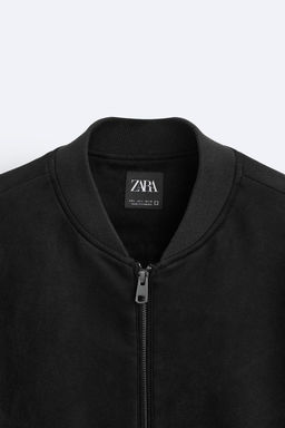 FAUX SUEDE BOMBER JACKET - Zara фото 19