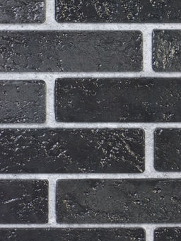 Стеновая панель ПВХ, 498×960 мм, цвет кирпич чёрный
