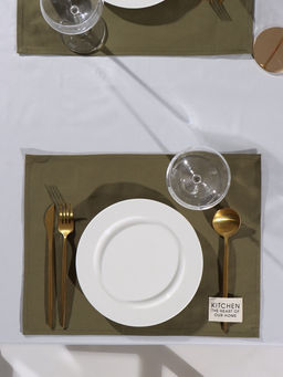 Набор салфеток «Этель» Kitchen, 30×40 см - 2 шт., 100% хлопок, саржа 220 г/м², зелёный