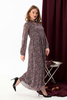 Платье NIKVA н801-5 винная абстракция  фото 6