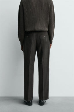REGULAR FIT FLANNEL TROUSERS - Zara фото 3