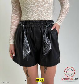 Шорты женские из эко-кожи - Bruno фото 3