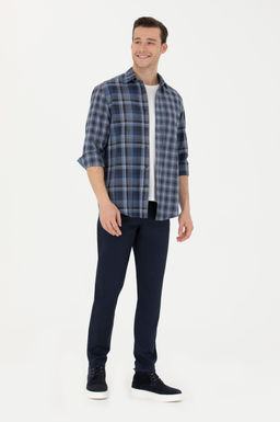 Мужские темно-синие брюки из плотной ткани - U.s. polo assn фото 15