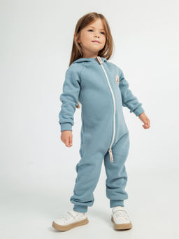 Комбинезон с клапаном и капюшоном Синяя дымка утепленный - Bungly фото 2