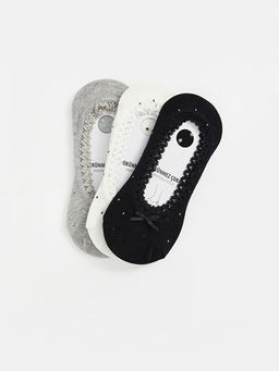 Desenli Kad?n Babet ?orap 3l?