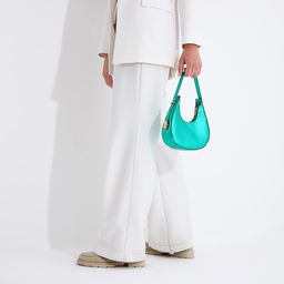 Сумка-багет на молнии, цвет зелёный - Simaland фото 6