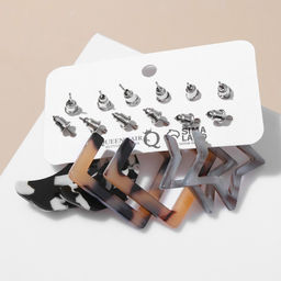 Серьги набор 6 пар Космос планеты, цветные - Queen fair фото 2