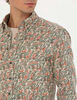 Haki Slim Fit Uzun Kollu G_mlek - Pierre cardin фото 6