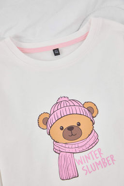 Bordo-Pembe K?z Cocuk Ekose/Kareli Orme Alt-Ust Pijama Tak?m? - Trendyolmilla фото 5