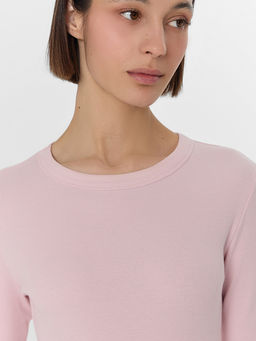 Лонгслив женский розовый