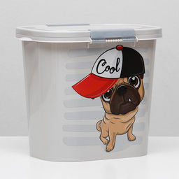 Контейнер Dogs для корма, 10 л, овальный, пластик, цвет МИКС