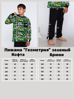 Пижама "Геометрия" зеленый