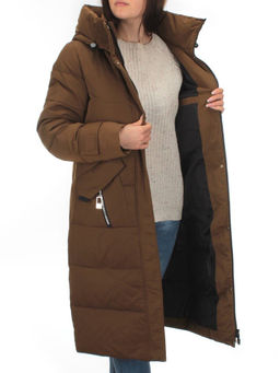 M-2253 BROWN Пальто зимнее женское MEAJIATEER (био-пух) - Fashion фото 8