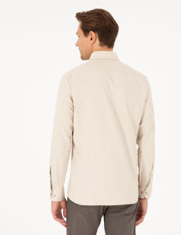 Bej Slim Fit Uzun Kollu G_mlek - Pierre cardin фото 5