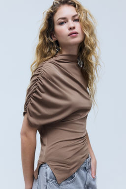 Top de una manga con cuello perkins - H&m фото 4