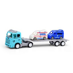 Автовоз "Техноэкспресс" с машинами, в пакете