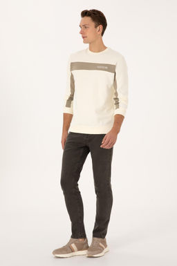 Erkek Regular Fit Bisiklet Yaka Krem Sweatshirt - U.s. polo assn фото 4