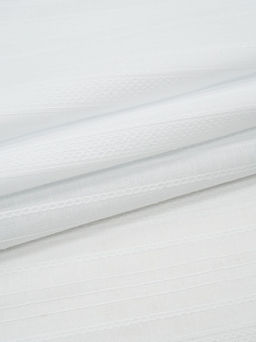 Фактурный хлопок Рельефные полоски цв.Белый (отбеленный), ш.1.45м, хлопок-100%, 115гр/м.кв - Купава фото 4