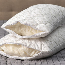 Подушка Бамбук+Латекс высокая 50х68 см, бамбук. волокно/натур.латекс, тик, пэ100% - Kupu-kupu фото 4