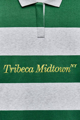 STRIPED FLEECE POLO SHIRT - Zara фото 7