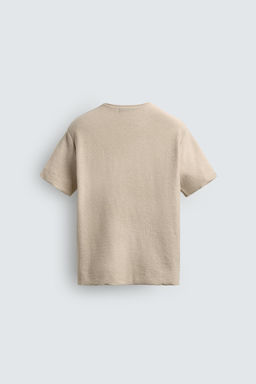CAMISETA PUNTO ESTAMPADO LAVADO / Crudo